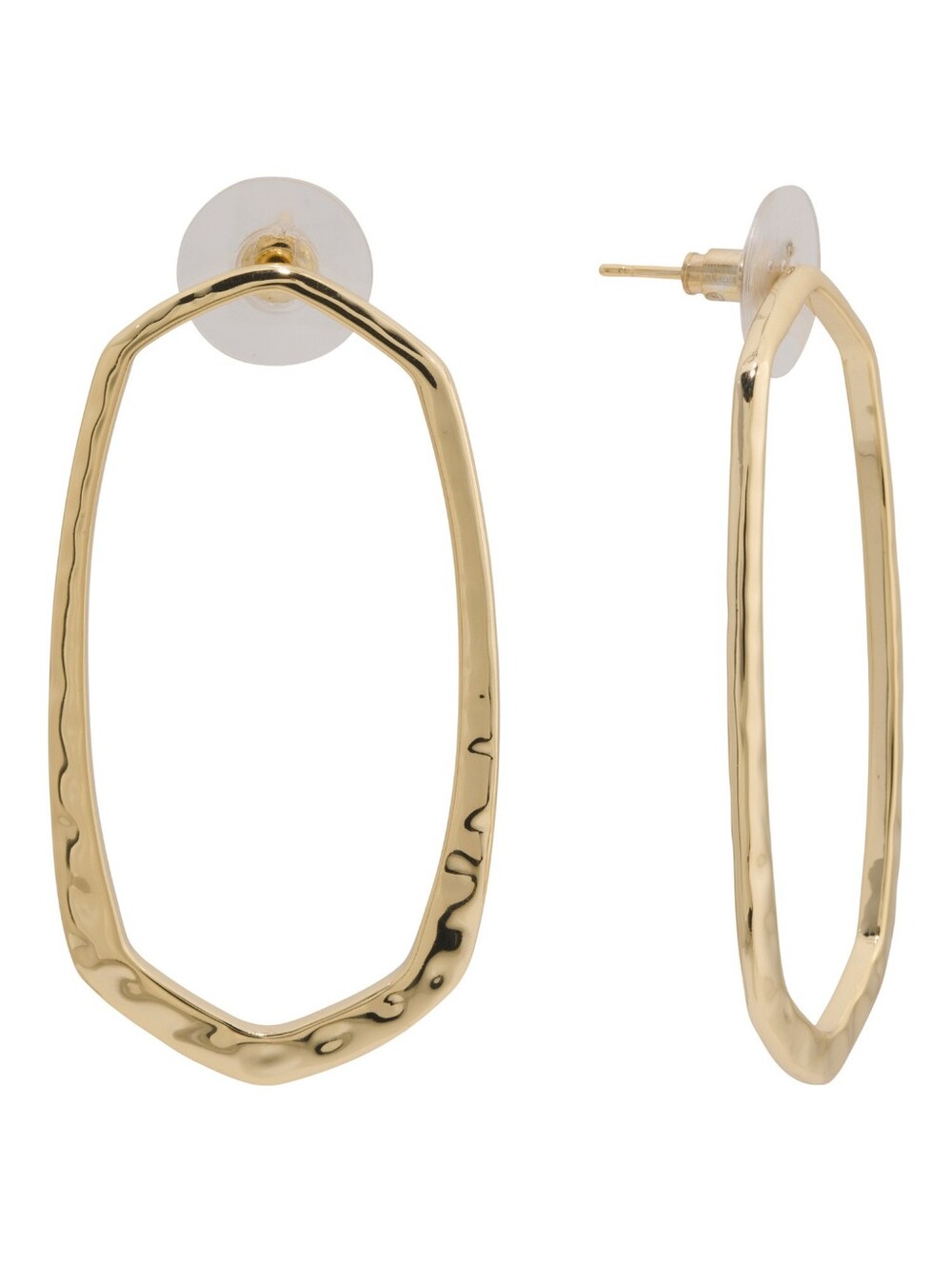 Kendra Scott Gold Hammered Oval Hoop Earrings NWT